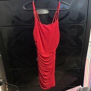 Elegant Red Sleeveless Dress